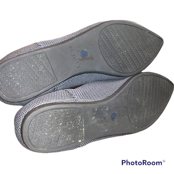 Rothy's Cloud Grey Birdseye pointed The Point flats 6.5 - Picture 5 of 10